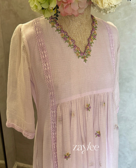Lavender Kota Dress