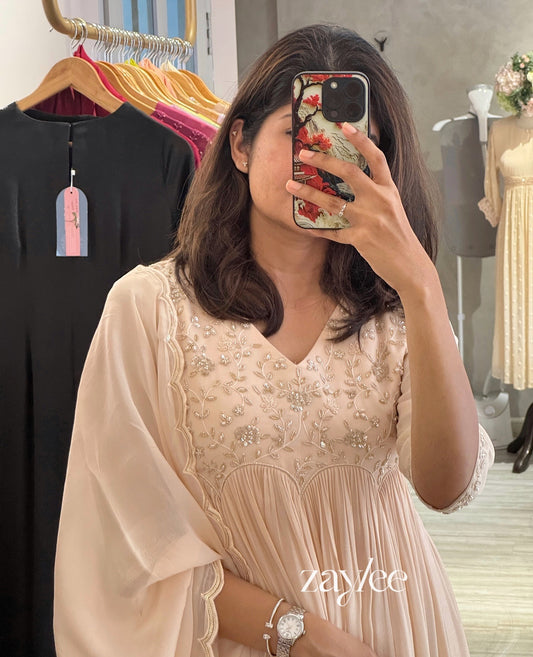 Ivory Scalloped Kurta