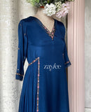 Blue Side Gathered Kurta