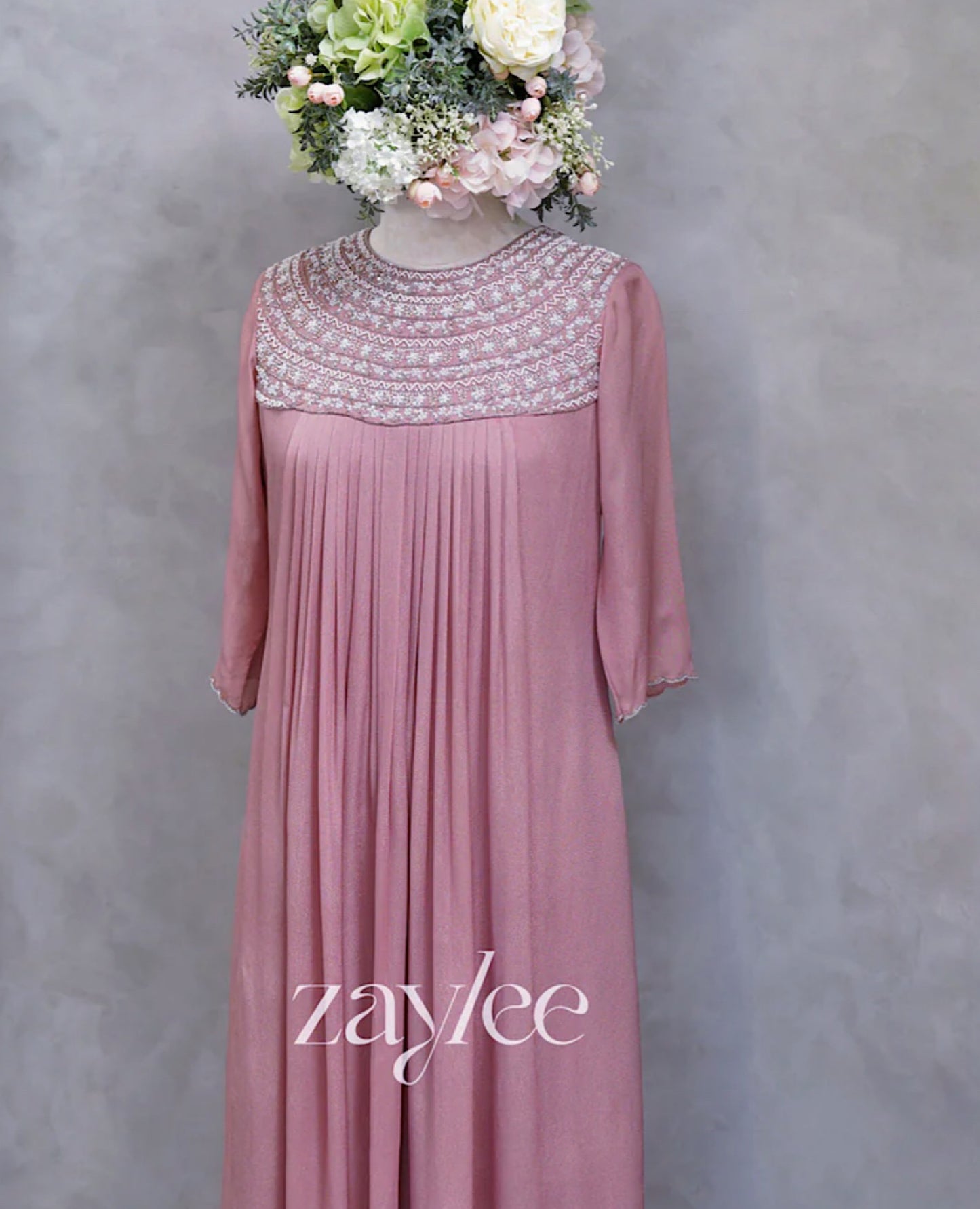 Light Pink Embellished Kurta