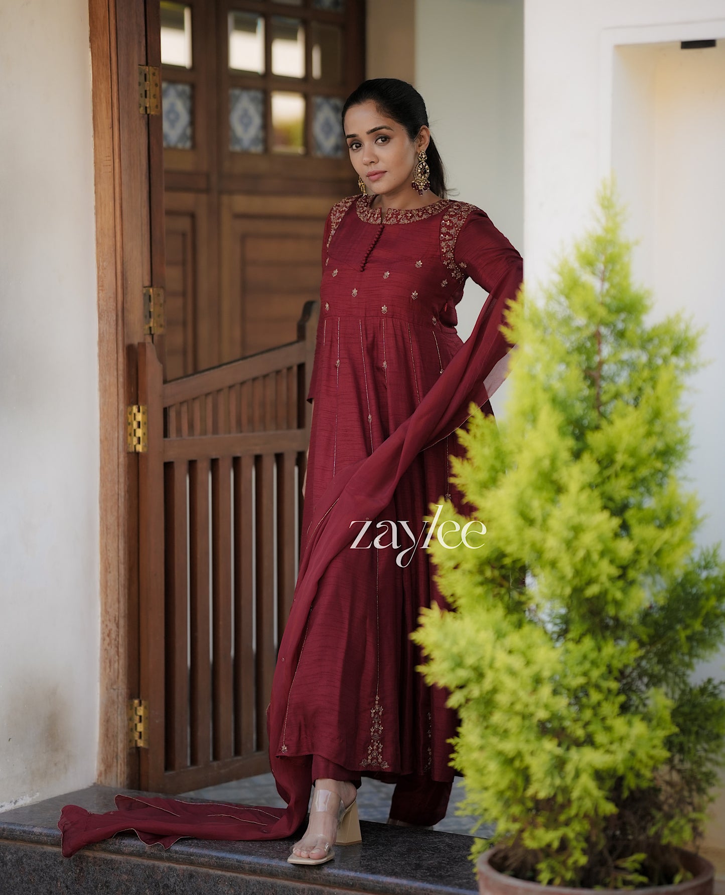 Ruby Red Anarkali