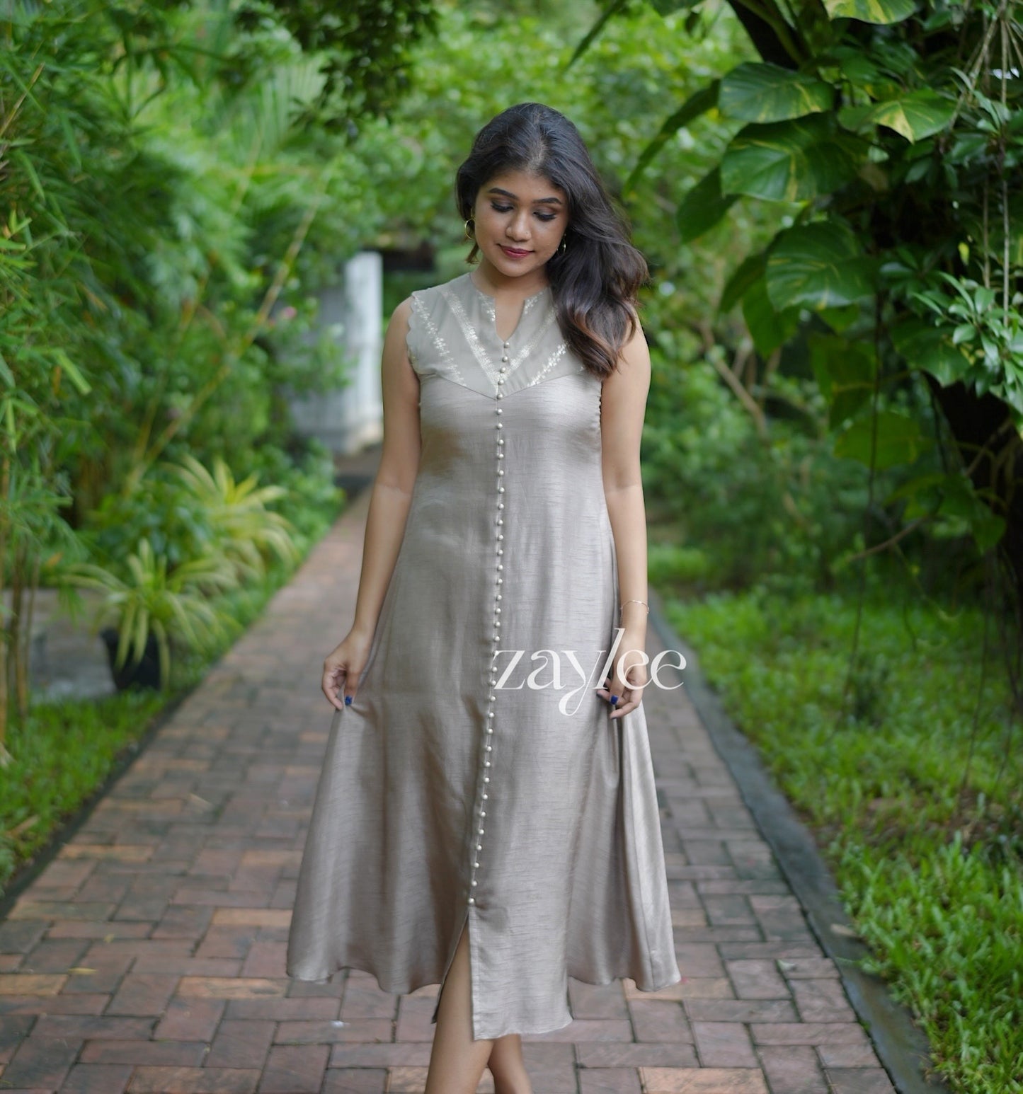 Silk Aline Scalloped Kurta