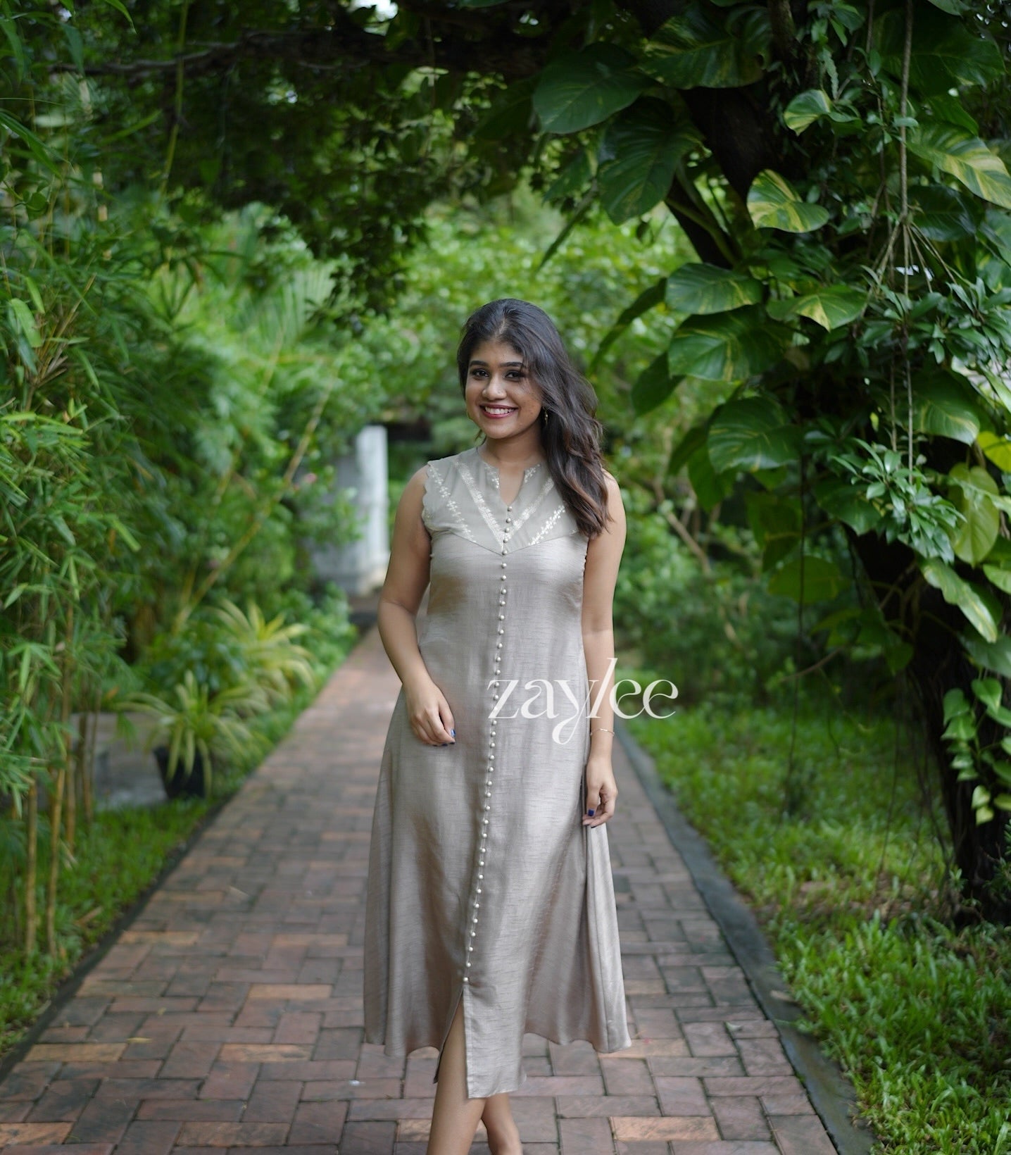 Silk Aline Scalloped Kurta