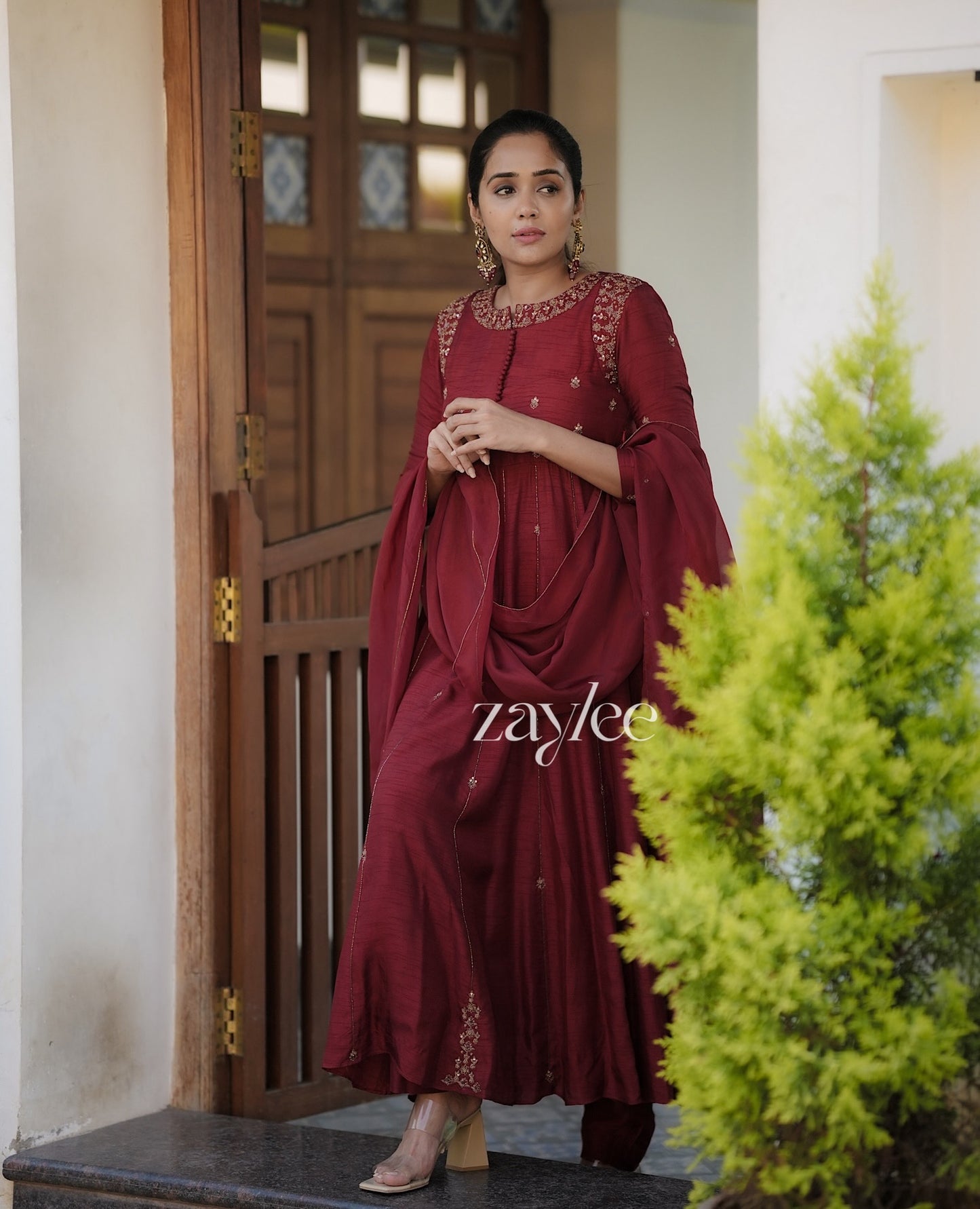 Ruby Red Anarkali