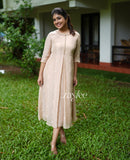 Light Terracotta Brown Organza Kurta