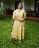 Golden Brocade Border Kurta