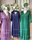 Gathered Kurta with Scalloped Neckline