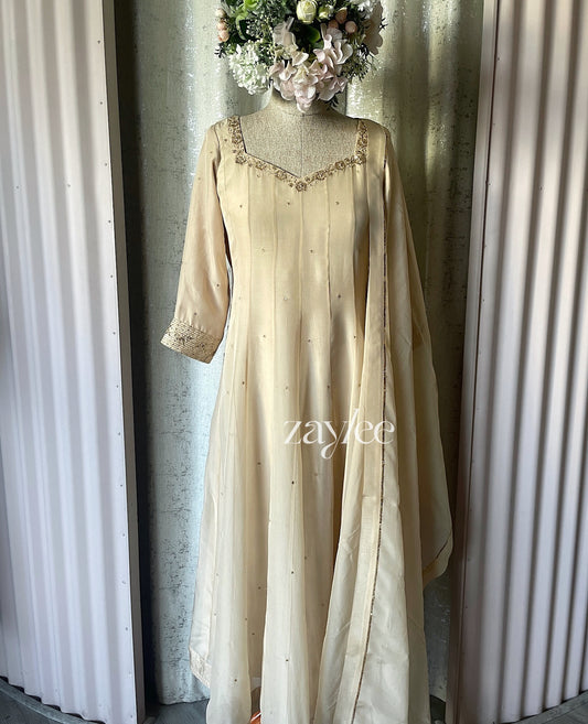 Beige Anarkali