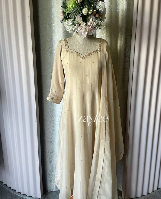 Beige Anarkali