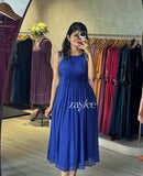 Cobalt Blue Pleated Kurta