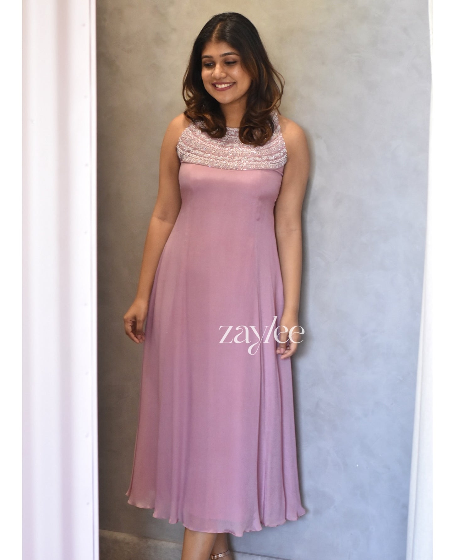 Light Pink Embellished Kurta