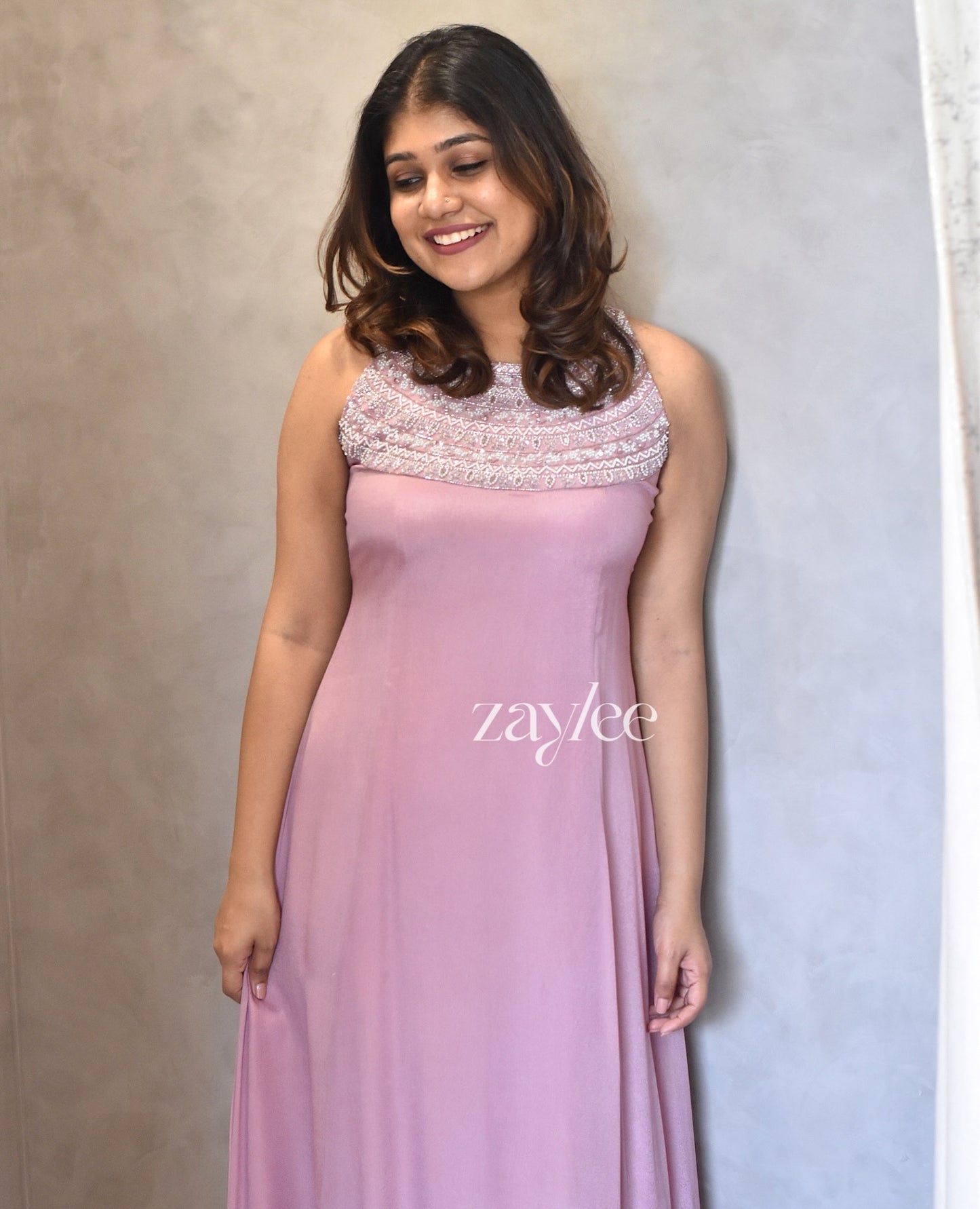 Light Pink Embellished Kurta