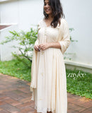 Ivory Kurta with Pastel Embellishments