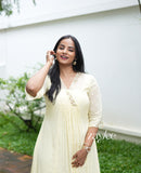 Butter Yellow Embellished Kurta