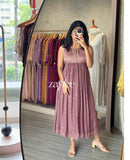 Dusty Mauve Organza Kurta