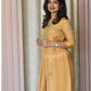 Mustard Gold Organza Kurta