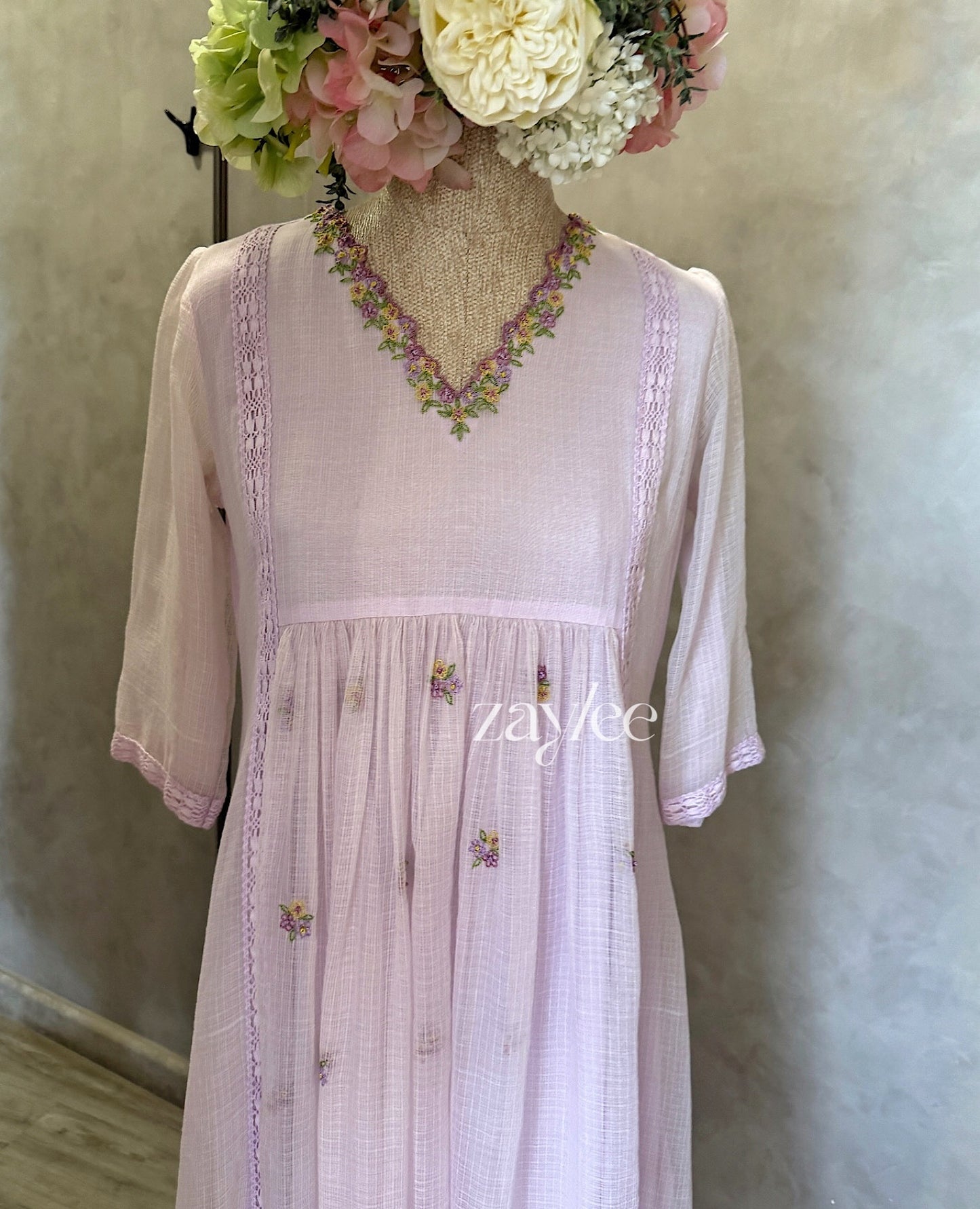 Lavender Kota Dress