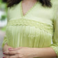 Green Kurta with Lace detailing