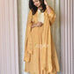 Mustard Gold Organza Kurta
