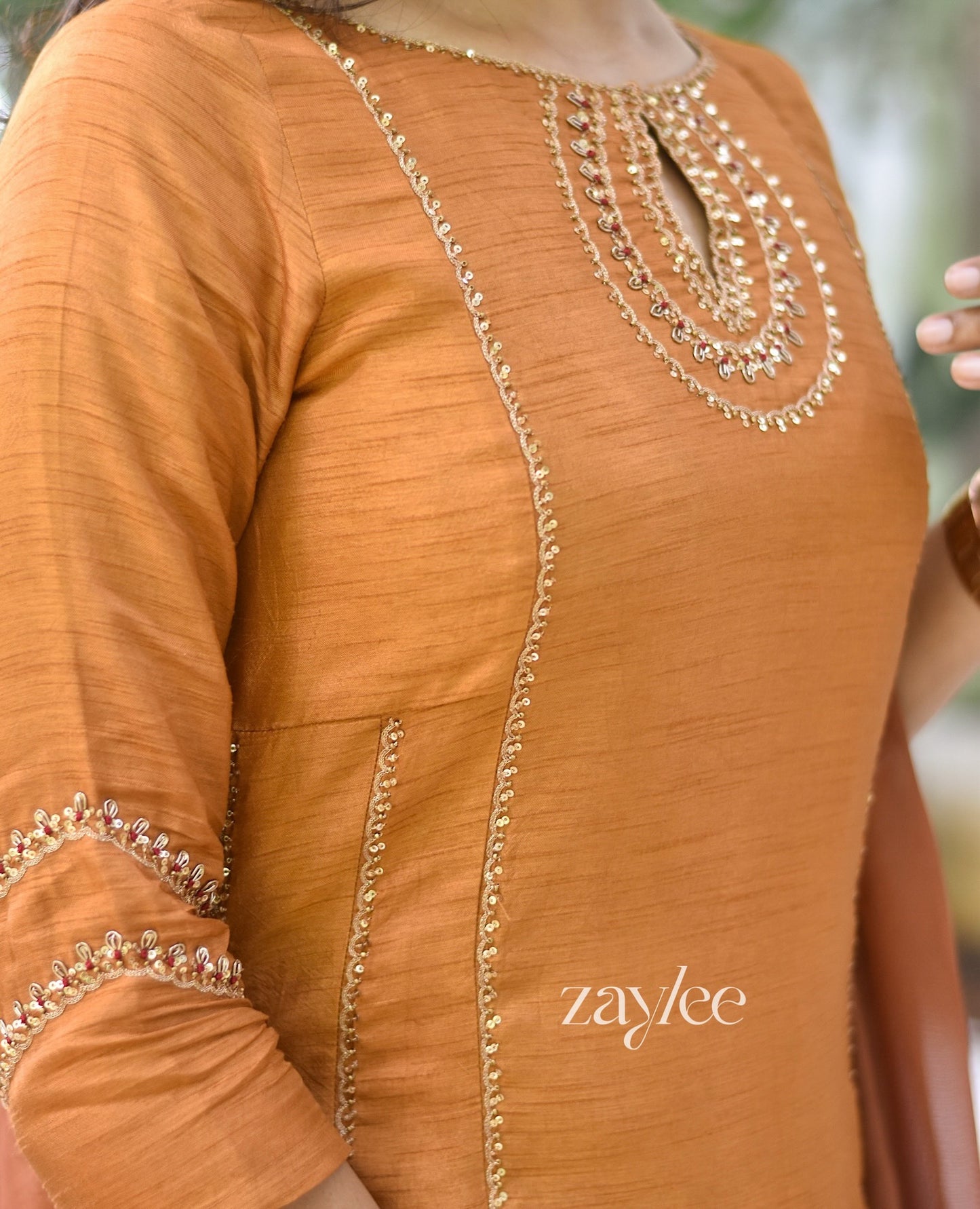 Honey Brown Anarkali
