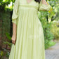 Green Kurta with Lace detailing