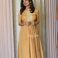 Mustard Gold Organza Kurta