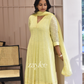 Butter Yellow Panel Anarkali