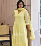 Butter Yellow Panel Anarkali