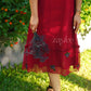 Red Embroidered Dress