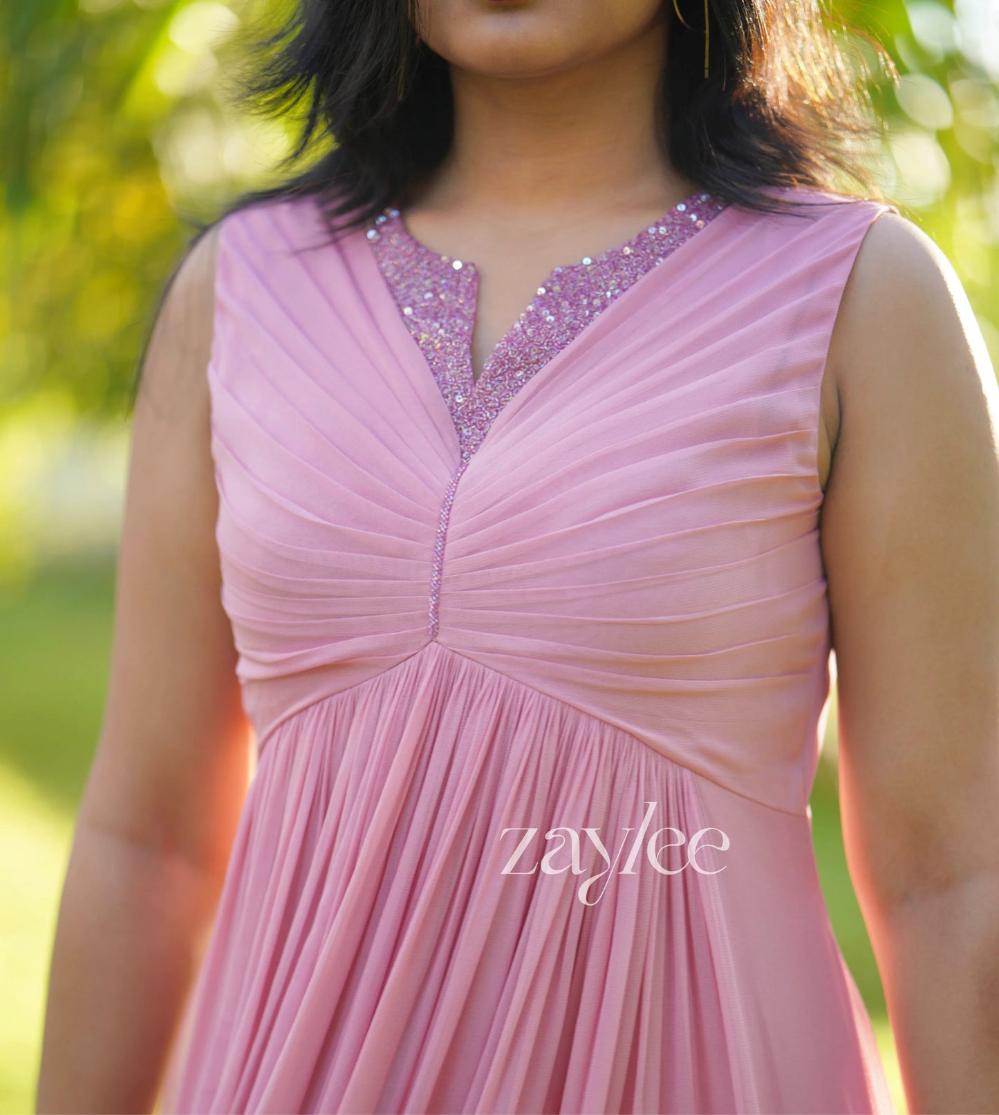 Blush Pink Pleated Kurta