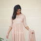 Light Rosegold Pearl Work Kurta