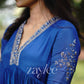 Royal Blue V neck kurta