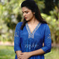 Royal Blue V neck kurta