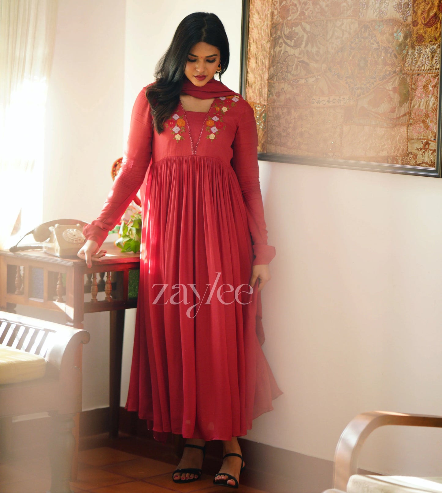 Scarlet Red kurta