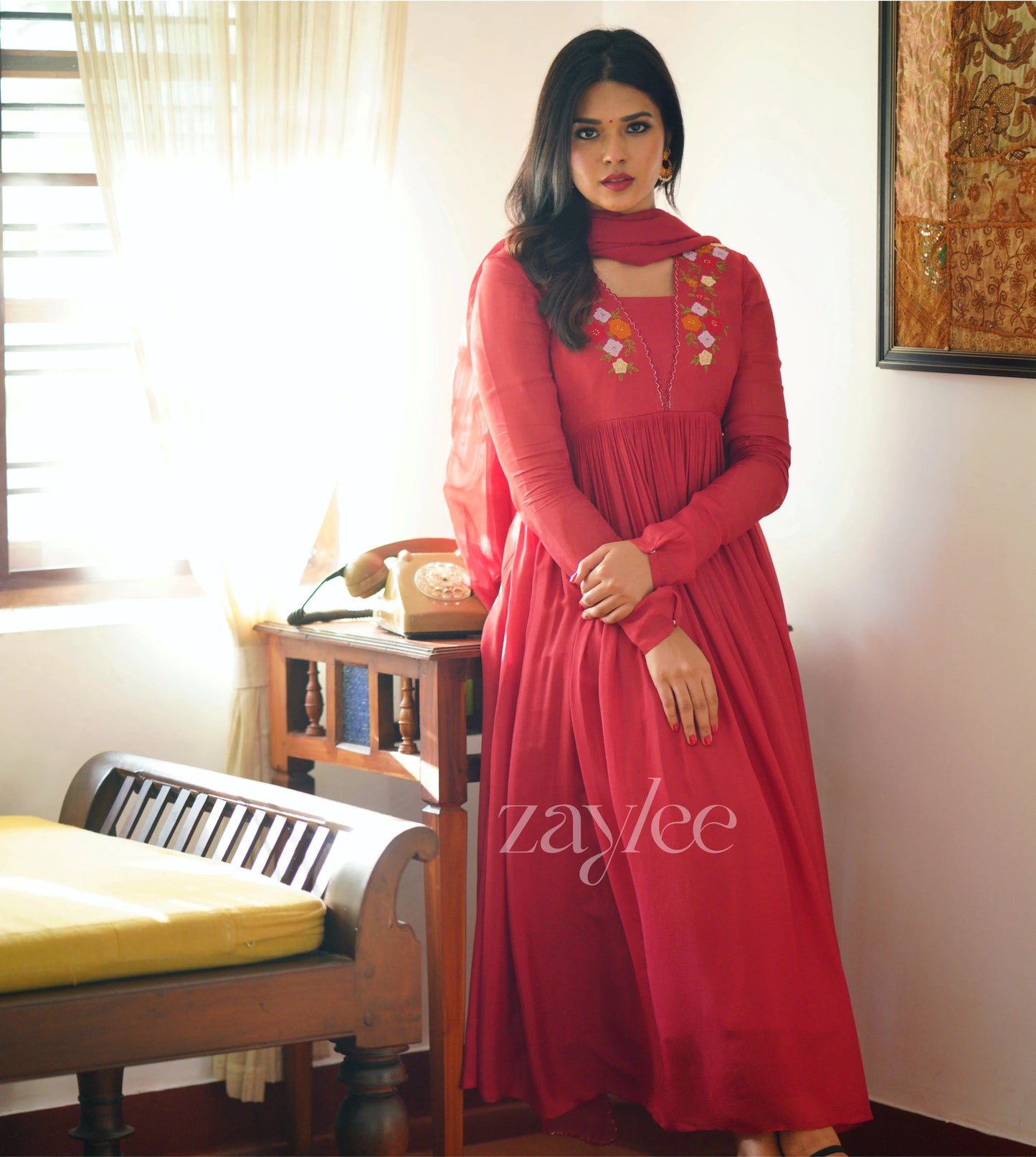 Scarlet Red kurta