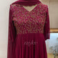 Magenta handworked kurta