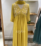 Mustard Yellow Gathered Kurta