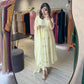 Lemon Chiffon Organza Kurta