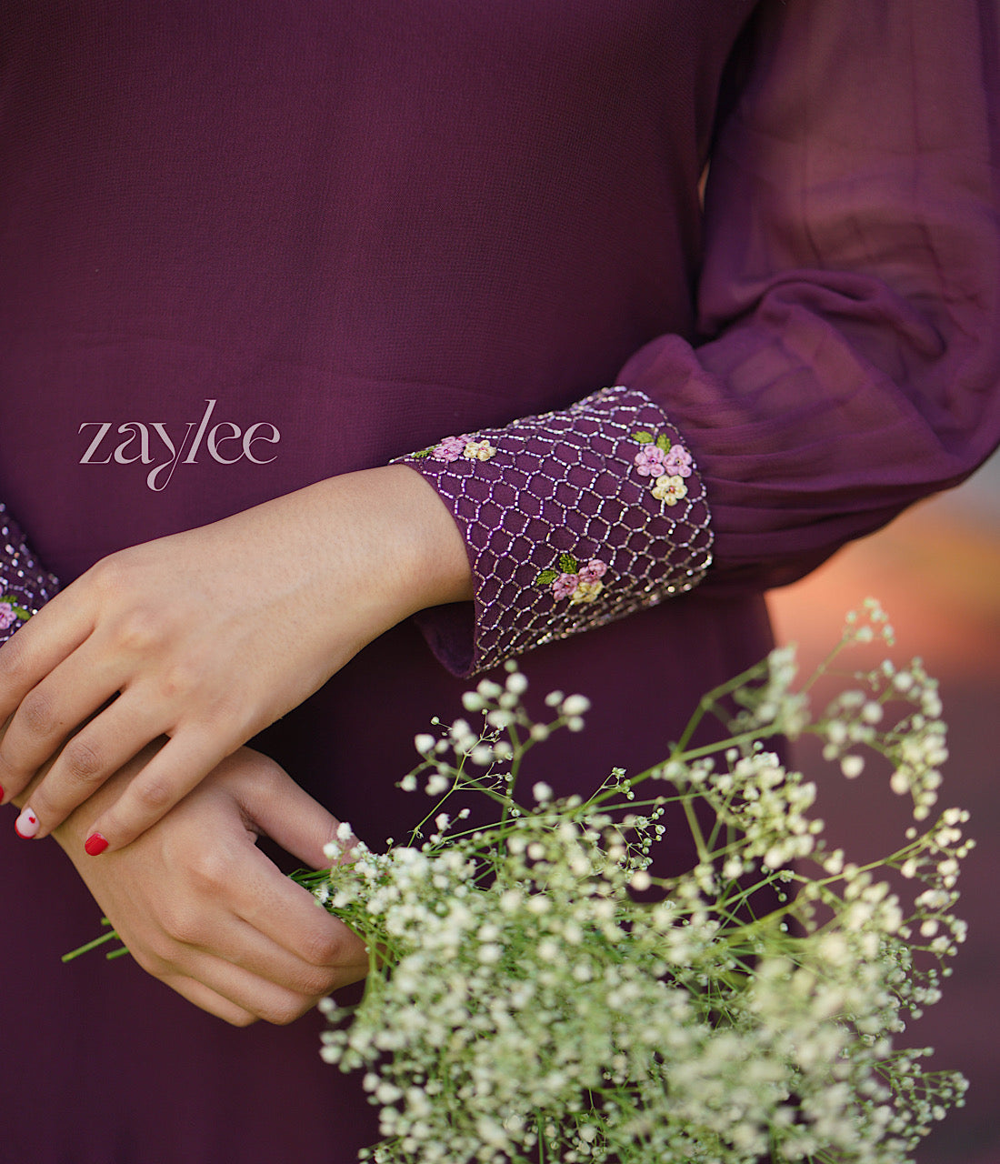 Grape Wine Aline Kurta