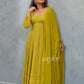 Canary Yellow Chikankari Anarkali