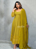 Canary Yellow Chikankari Anarkali