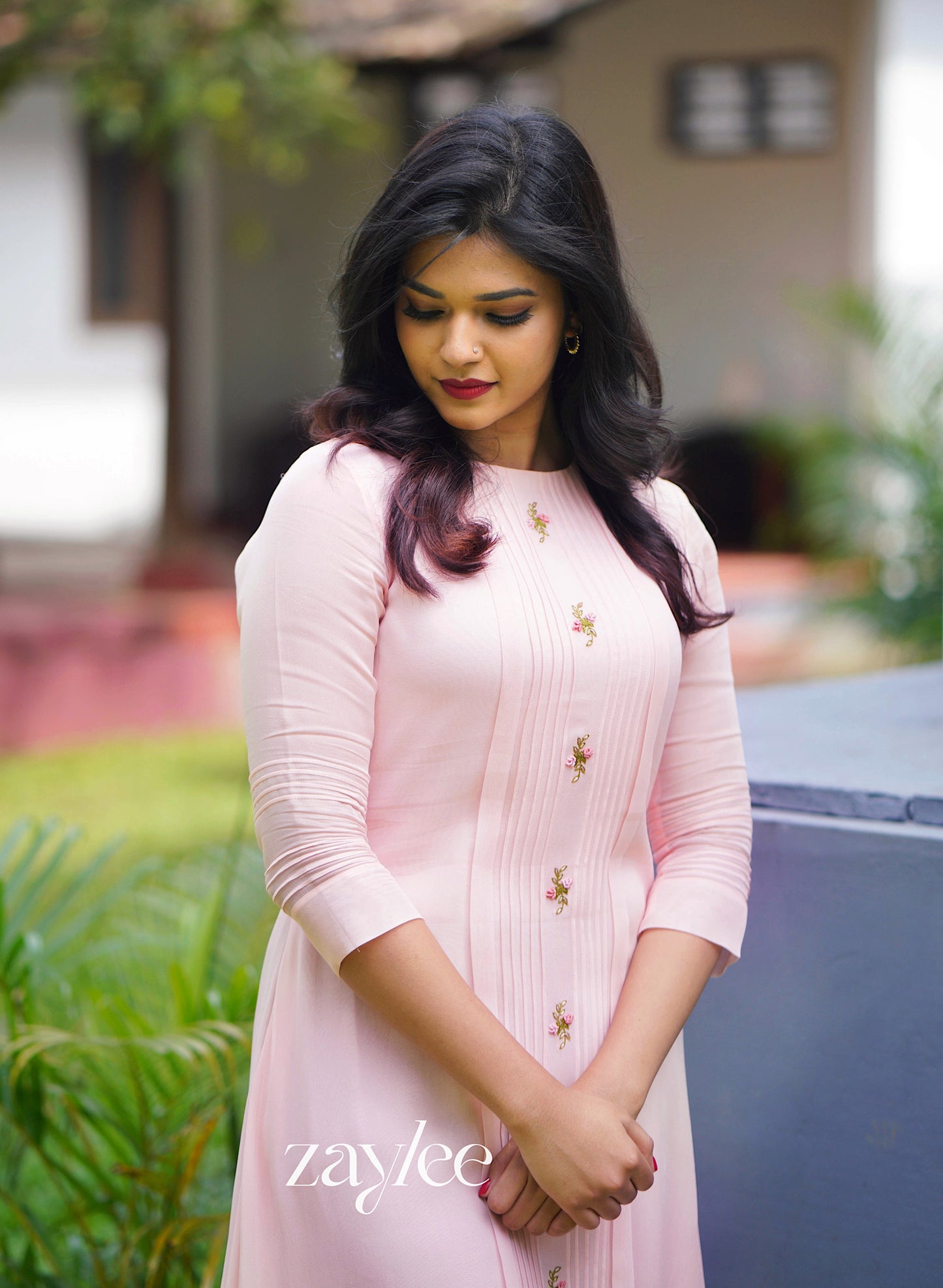 Fresh Pink Ruffle Dress