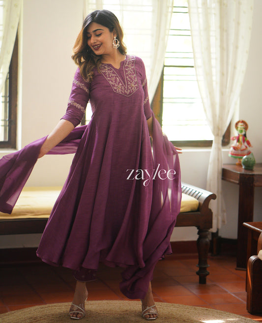 Mulberry Silk Anarkali