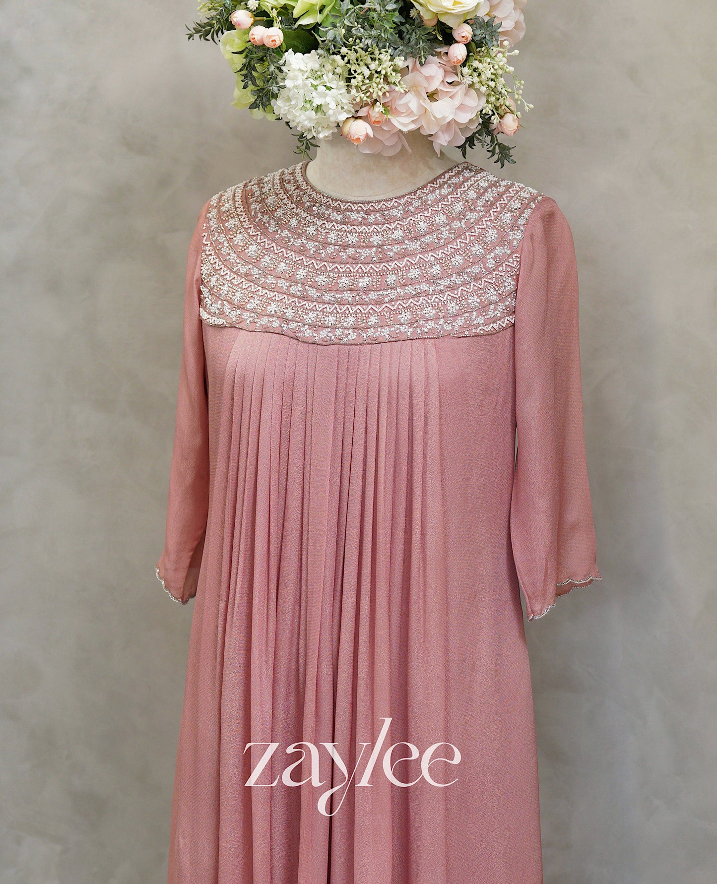 Dusty Pink Embellished Kurta