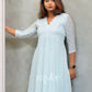 Sky Blue Embroidered Kurta