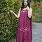 Deep Magenta Pleated Embellished Kurta