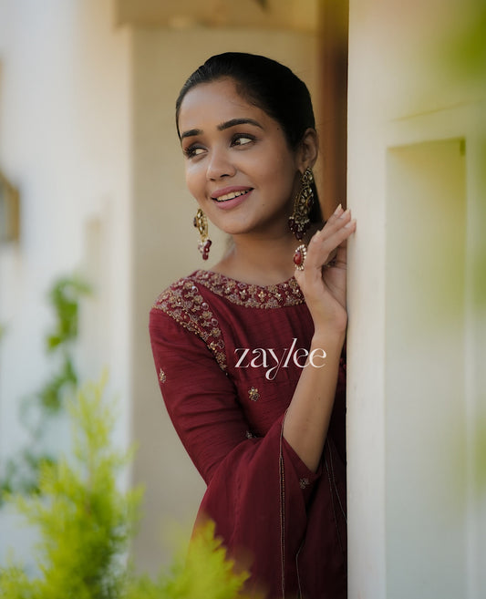 Ruby Red Anarkali