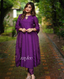 Purple Embellished Kurta