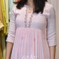 Powder Pink Embellished Organza Kurta