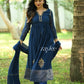 Midnight Blue Chandheri Silk Kurta & Pants